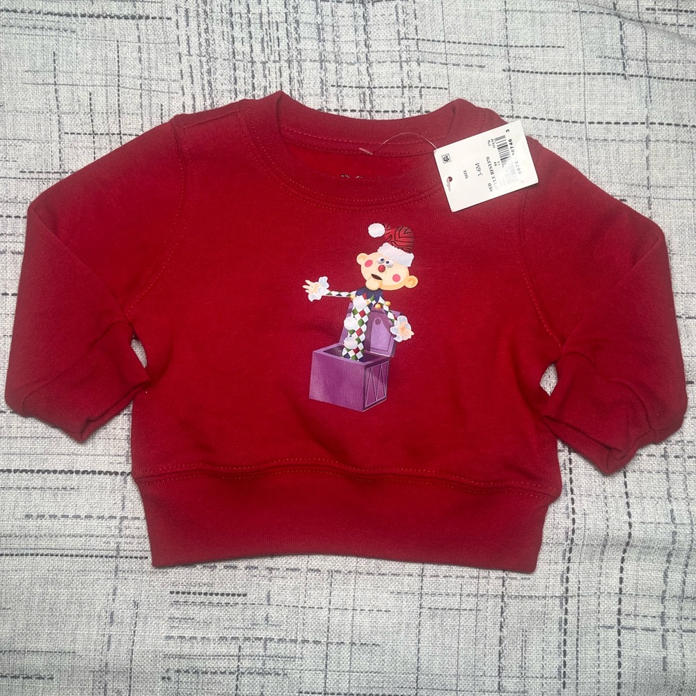 New With Tags Rudolph Red Nosed Reindeer Misfit Toy Charlie Box Sweatshirt 3-6M